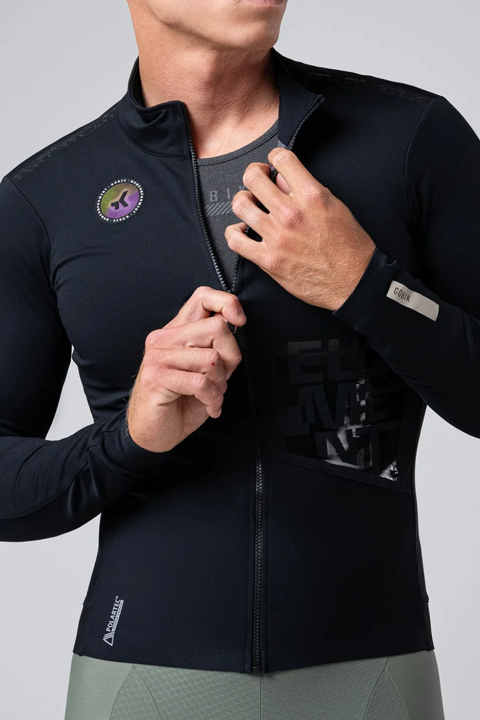 Ebike | Mtb>GOBIK CHAQUETA MANGA LARGA ELEMENT HOMBRE INK BLACK